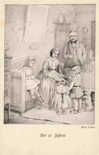 AK / Ansichtskarte LoeWE Meta Kuenstlerkarte vor 70 Jahren Kinder Hund 