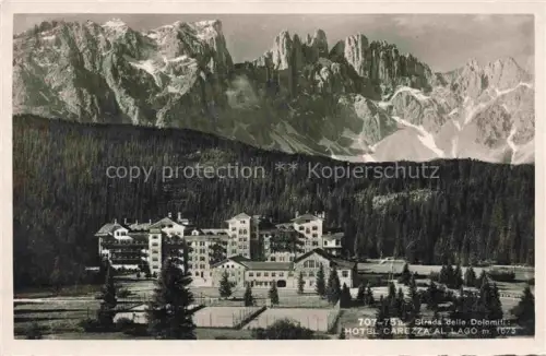 AK / Ansichtskarte Carezza Catinaccio Karersee BOLZANO Trentino IT Strada delle Dolomiti Hotel Carezza al Lago
