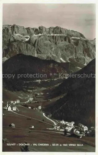 AK / Ansichtskarte Val Gardena Bolzano Trentino IT Dolomiti Selva verso Sella