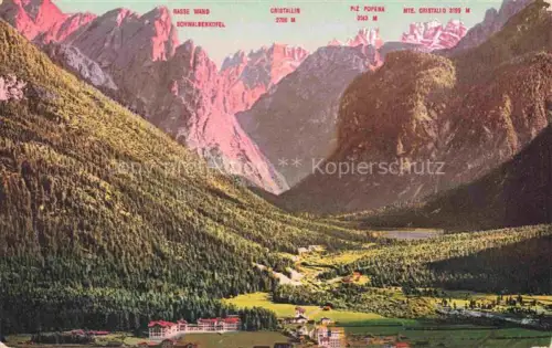 AK / Ansichtskarte Neu-Toblach Dobbiaco Bolzano IT mit Toblachersee und dem Ampezzotal