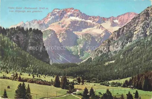 AK / Ansichtskarte Altprags Alt-Prags Braies Bolzano IT Hohe Geisl Rothwand