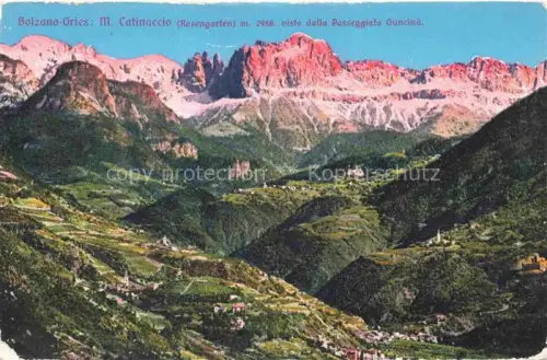 AK / Ansichtskarte Gries  Bozen BOLZANO Suedtirol IT Monte Catinaccio Rosengarten Vista dalla Passeggiata Guncina