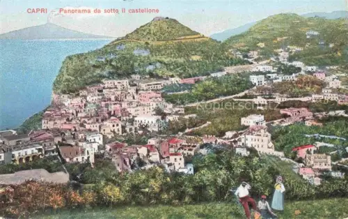 AK / Ansichtskarte CAPRI Golfo di Napoli Campania IT Panorama da sotto il castellone