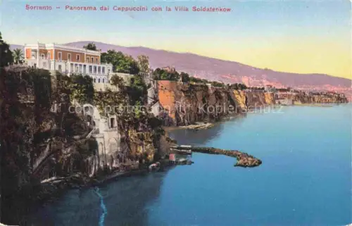 AK / Ansichtskarte SORRENTO  Sorrent Campania IT Panorama dal Capppuccini con la Villa Soldatenkow