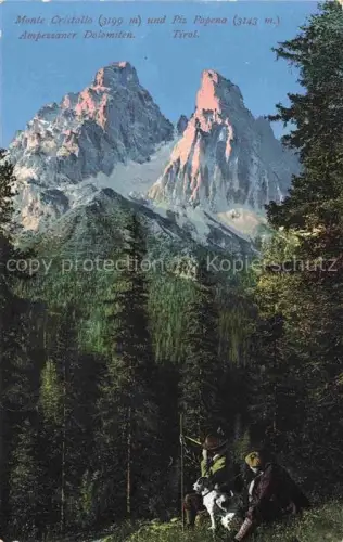 AK / Ansichtskarte Monte Cristallo 3199m Valle d Ampezzo Veneto IT mit Piz Popena und Ampezzaner Dolomiten