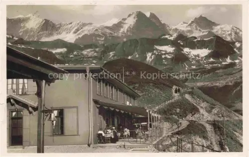 AK / Ansichtskarte Brienzer-Rothorn 2350m Brienzerrothorn BE Berghotel Blick auf die Jungfraugruppe Berner Alpen