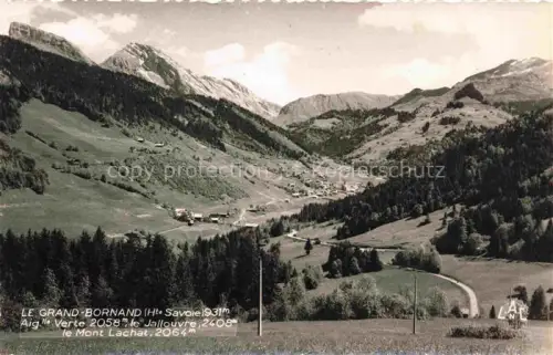 AK / Ansichtskarte Le Grand-Bornand ANNECY 74 Haute-Savoie Vue panoramique Aiguille Verte le Jallouvre et Mont Lachat