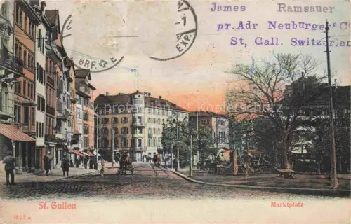 AK / Ansichtskarte St Gallen SANKT GALLEN SG Marktplatz