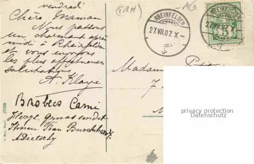 AK / Ansichtskarte RHEINFELDEN AG Partie aus dem Kronengarten