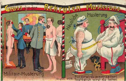 AK / Ansichtskarte Militaria Humor Musterung 
