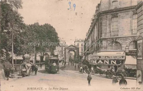 AK / Ansichtskarte STRAssENBAHN Tramway-- Bordeaux La Porte Dijeaux