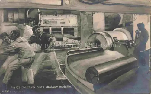 AK / Ansichtskarte Marine  Warships Geschuetzturm Grosskampfschiff 