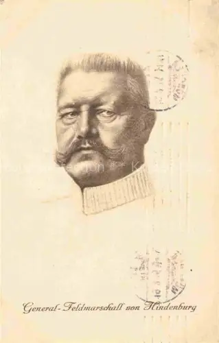 AK / Ansichtskarte Militaria Generaele Stab Deutschland Feldmarschall von Hindenburg