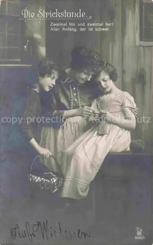 AK / Ansichtskarte Foto RPH Nr. 3540/1 Die Strickstunde Kinder Faru 
