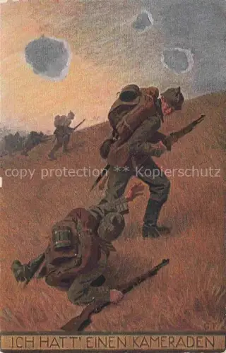 AK / Ansichtskarte FUGEL Prof Gebhard Militaria Kuenstlerkarte Soldaten 