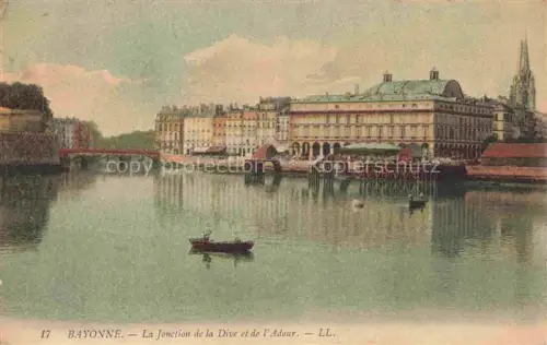 AK / Ansichtskarte Bayonne 64 Pyrenees-Atlantiques La Jonction de la Dive et de l'Adour
