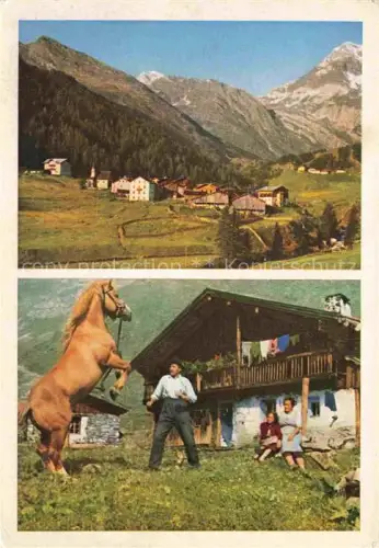AK / Ansichtskarte Pfelders in Passeier Plan Trentino-Alto-Adige IT mit Hohe Weisse Stettinerhuette Zwickauerhuette und Hohe Wilde