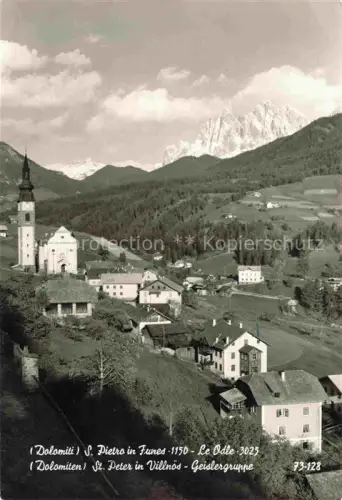 AK / Ansichtskarte St Peter Villnoess mit Kirche und Geislergruppe