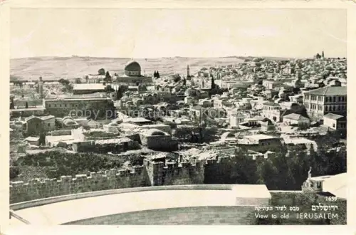 AK / Ansichtskarte Jerusalem  Yerushalayim Israel View to old Jerusalem