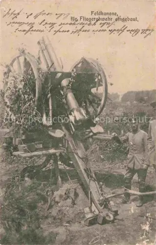 AK / Ansichtskarte Militaria Geschuetze Feldkannone Fliegerabwehr 