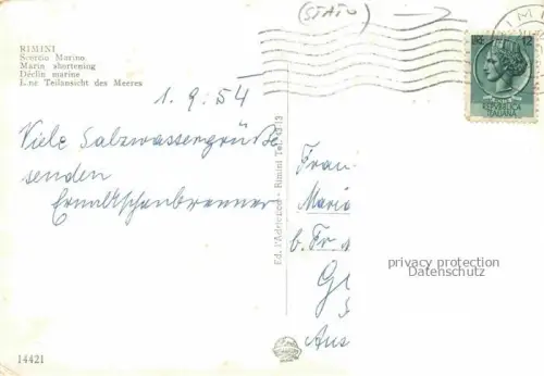 AK / Ansichtskarte RIMINI IT Scorcio Marino Spiaggia