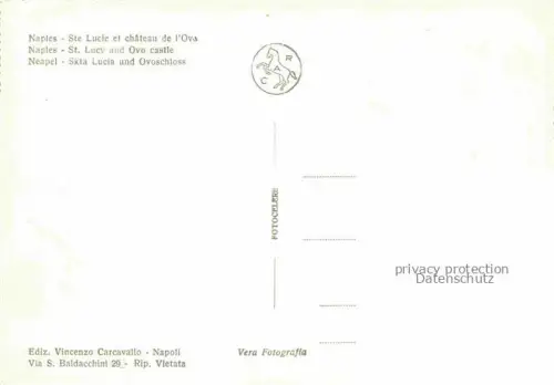 AK / Ansichtskarte NAPOLI Neapel Naples IT Santa Lucia e Castel dell' Ovo