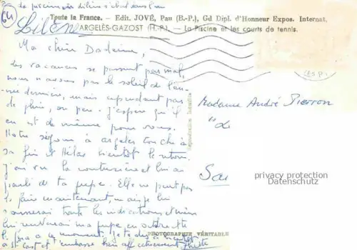 AK / Ansichtskarte Argeles-Gazost 65 Hautes-Pyrenees La piscine et les courts de tennis
