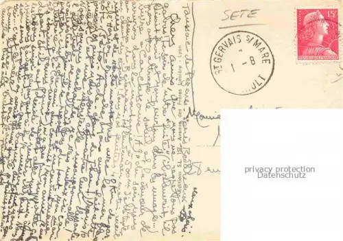 AK / Ansichtskarte SETE Cette 34 Herault Vue générale Croix