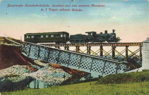 AK / Ansichtskarte Eisenbahn Railway Chemin de Fer Ferrovia-- Bruecke 