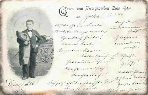 AK / Ansichtskarte Zirkus Artistik Variete Cirque-- Zwergkomiker Zorn 