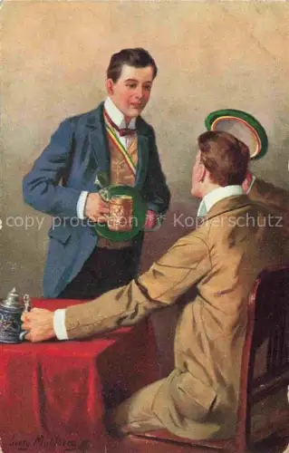 AK / Ansichtskarte MueHLBERG Georg Kuenstlerkarte Koenig Heidelberg 