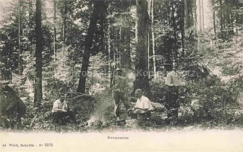 AK / Ansichtskarte Forstwirtschaft Forestry Bucherons Sylviculture Silvicultura-- Bucherons E. Chabrillat Massiac 