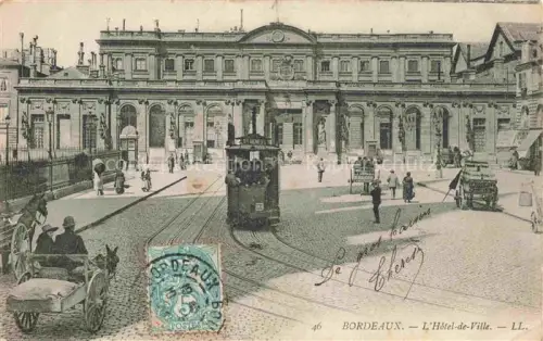 AK / Ansichtskarte STRAssENBAHN Tramway-- Bordeaux Hotel de Ville 