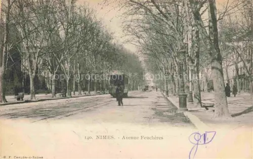 AK / Ansichtskarte STRAssENBAHN Tramway-- Nîmes Avenue Feucheres 