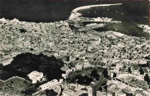 AK / Ansichtskarte TANGER Tangier Tangiers Maroc Le port et la ville vue aérienne