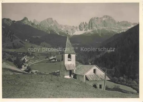 AK / Ansichtskarte San Cipriano 1085m St Zyprian Dolomiti IT Panorama Kirche