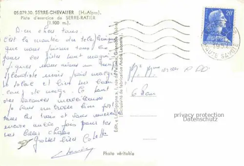 AK / Ansichtskarte Serre-Chevalier 2483m Briancon 05 Hautes-Alpes Piste d'exercice de Serre-Ratier Sports d'hiver