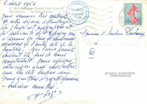 AK / Ansichtskarte HENDAYE 64 Pyrenees-Atlantiques Vue générale au fond l'Espagne