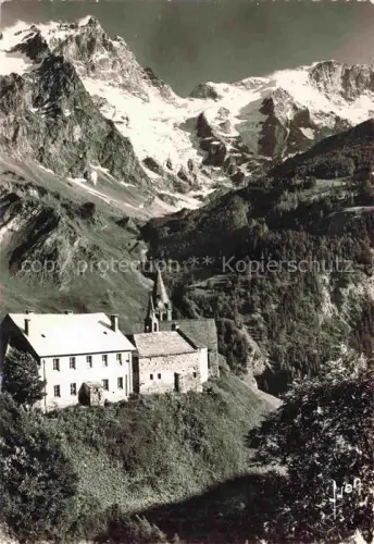 AK / Ansichtskarte La Grave-en-Oisans Briancon 05 Hautes-Alpes L'église et le massif de la Meije