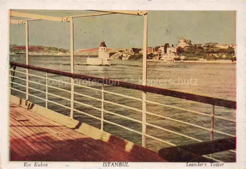 AK / Ansichtskarte ISTANBUL Constantinopel TK Leander's Tower vom Boot aus gesehen