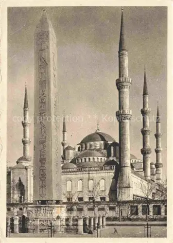 AK / Ansichtskarte Konstantinopel Konstantinople ISTANBUL TK Obelisk des Theodosius Sultan-Ahmed-Moschee