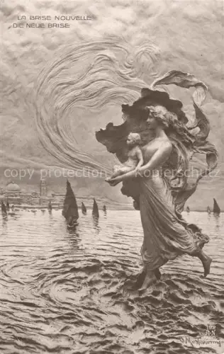AK / Ansichtskarte MASTROIANNI Kuenstlerkarte La Brise nouvelle Die neue Briese 