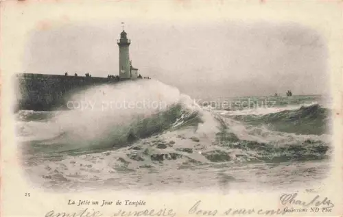AK / Ansichtskarte Leuchtturm Lighthouse Faro Phare-- Jetee un Joue de Tempele ND Nr. 25 