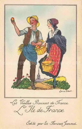 AK / Ansichtskarte DROIT Jean Kuenstlerkarte Ile de France Farines Maltes Jammet