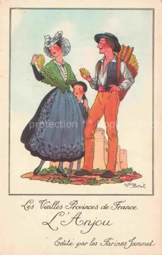 AK / Ansichtskarte DROIT Jean Kuenstlerkarte Anjou France Farines Maltees Jammet