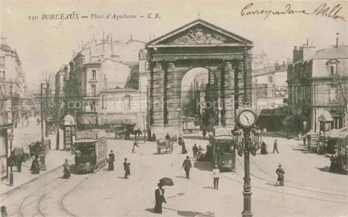 AK / Ansichtskarte STRAssENBAHN Tramway-- Bordeaux Place d'Aquitaine 