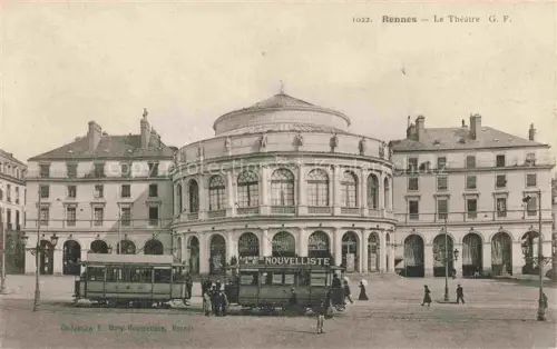 AK / Ansichtskarte STRAssENBAHN Tramway-- Rennes le Theatre 