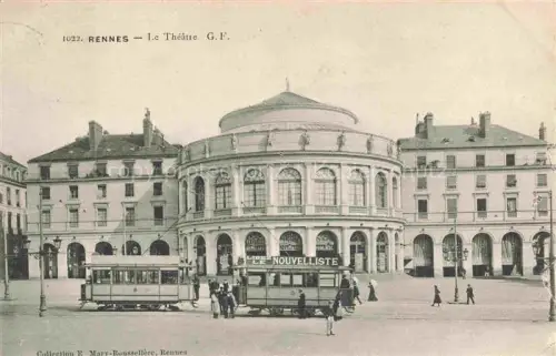 AK / Ansichtskarte STRAssENBAHN Tramway-- Rennes le Theatre E. Mary Rousseliere