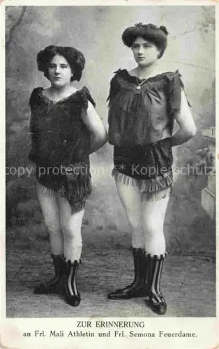 AK / Ansichtskarte Zirkus Artistik Variete Cirque-- Frl. Mali Athletin Semona Feuerdame 