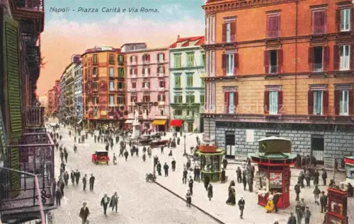 AK / Ansichtskarte NAPOLI Neapel Naples IT Piazza Carita e Via Roma